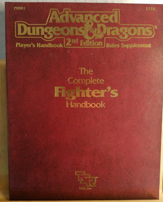 AD&D The Complete Fighter's Handbook 2nd edition 1989 TSR 2110 Rules Supplement