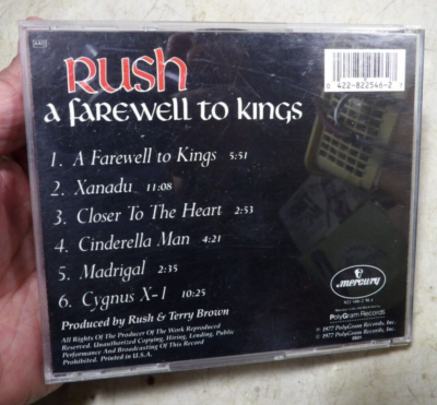 Rush A Farewell to Kings CD Mercury | eBay