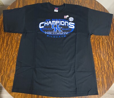 KENTUCKY WILDCATS NCAA MEN S BASKETBALL T-SHIRT! 2009-2010 SEC CHAMPIONS SIZE XL
