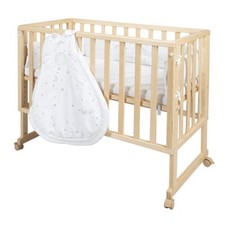 Roba Stubenbett 3in1 Beistell-& Babybett, Bank natur lackiert Sternenzauber TOP