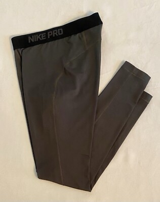 Womens Nike Pro Dri-Fit Athletic Running Pants XS Gray 26  Inseam Gym Training