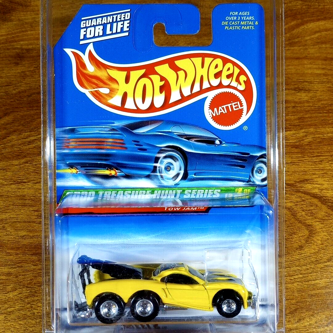 Hot Wheels 2000 Treasure Hunt Series Tow Jam Yellow Real Riders T