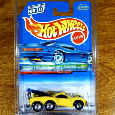 Hot Wheels 2000 Treasure Hunt Series Tow Jam Yellow Real Riders T