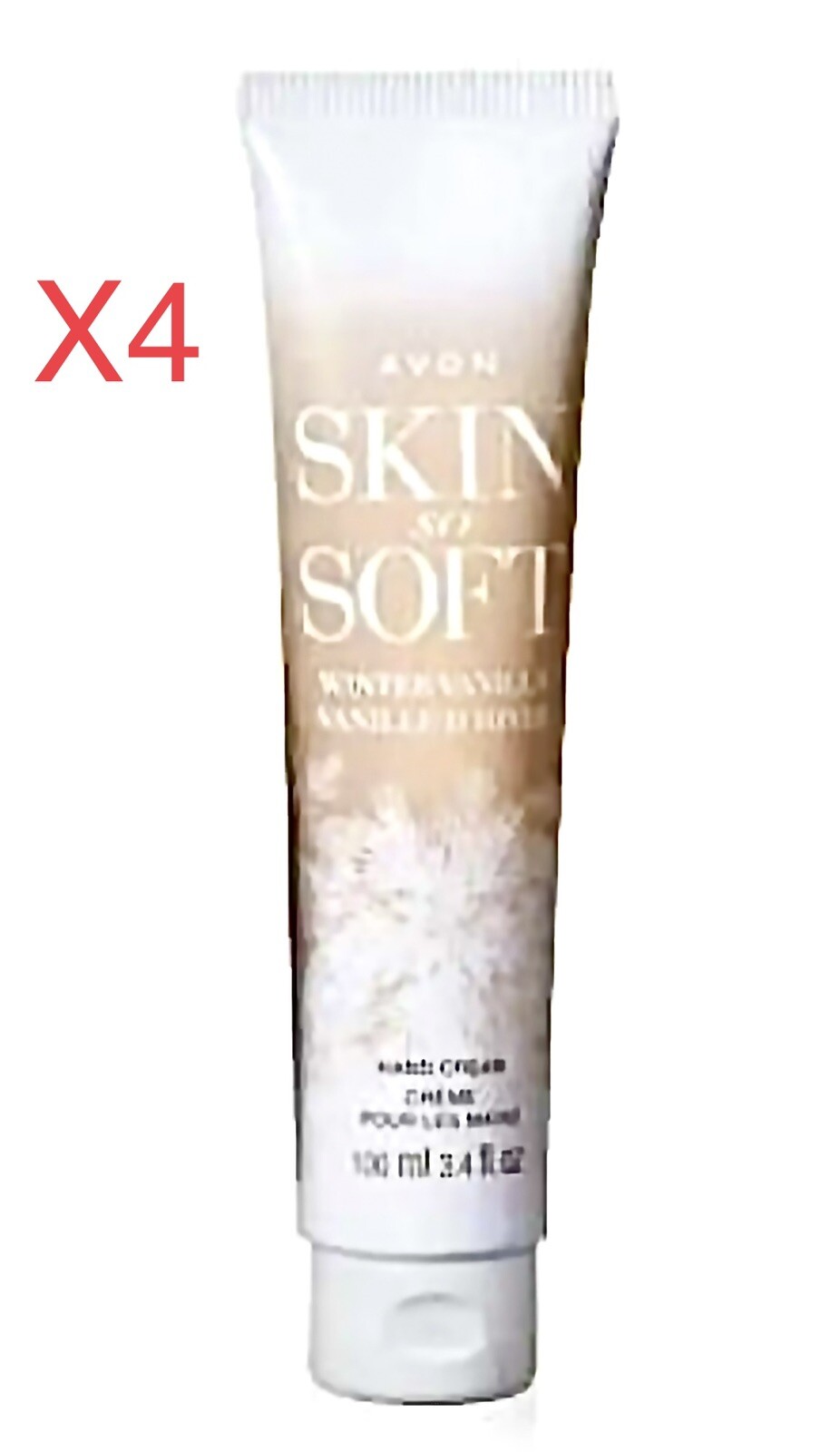 Lot of 4 Avon Skin So Soft WINTER VANILLA Hand Cream 3.4 fl oz Tubes NEW HTF!!!