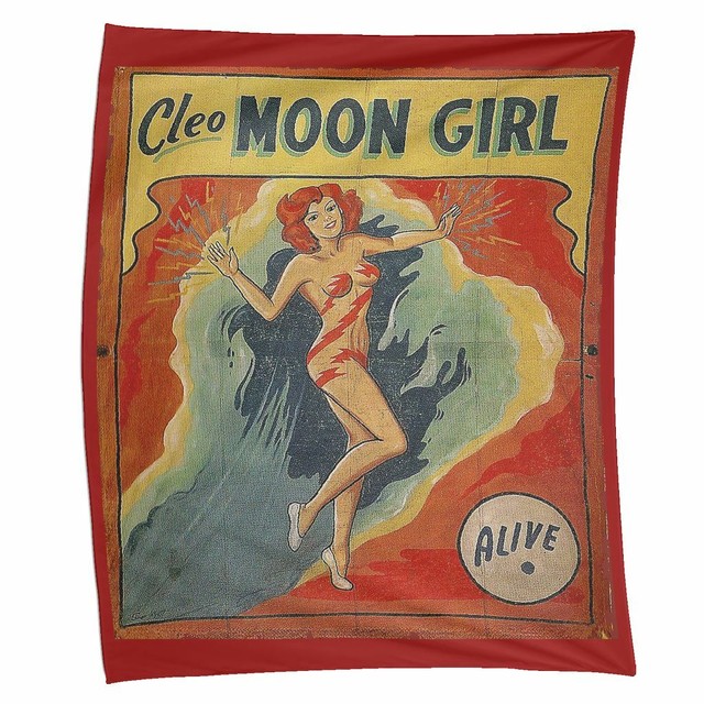 Vintage Freak Show Side Show Banner tapestry 50X60" freakshow sideshow