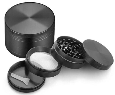 XXL Metall-Kräutermühle/Grinder m. Sieb, 63 mm, 5-teilig BLITZVERSAND aus DE