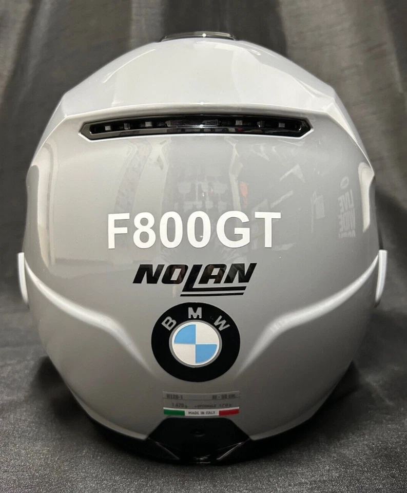 Nolan N120-1 Gris BMW F800GT PEGATINAS Abatible Trasero Touring Moto Casco Foto 3 de 4