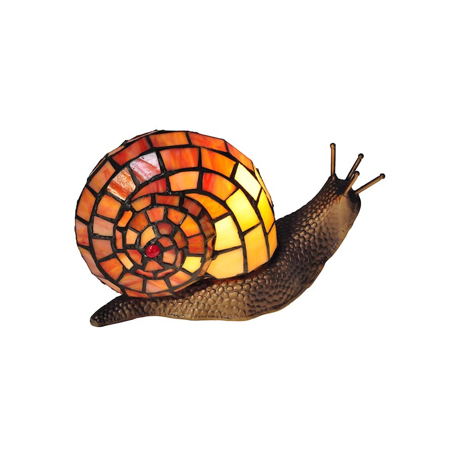 Dale Tiffany Snail Tiffany Accent Table Lamp, Antique Bronze