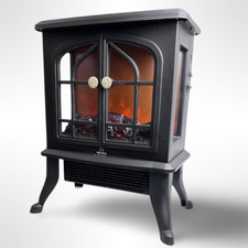 Electric Fireplace Heater Log Burning Flame Effect Stove 2000 Watt