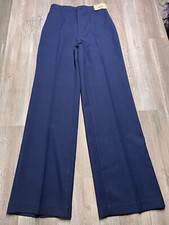 Vintage 70s Levis Womens Wear Dacron Polyester Dress Pants Size 12 Navy Blue NWT