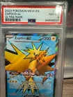 2023 POKEMON MEW EN-151 ULTRA RARE #192 ZAPDOS EX PSA 8