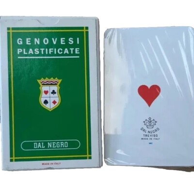 Kartendeck dal Negro Genovesi 35 plastifiziert Brandneu Cad.1 Vintage 