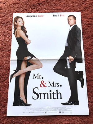 Mr. & Mrs. Smith Kinoplakat Poster Din A3, 30x42cm, Brad Pitt, Angelina Jolie