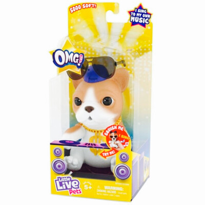Little Live Pets OMG Haustiere haben Talent Welpen quetschen zu singen BULLDOGGE mit Sound!