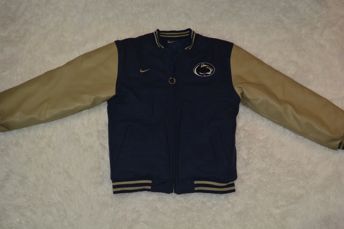 Nike Penn State Winter Thick Warm College Jacket Beige Navy Blue