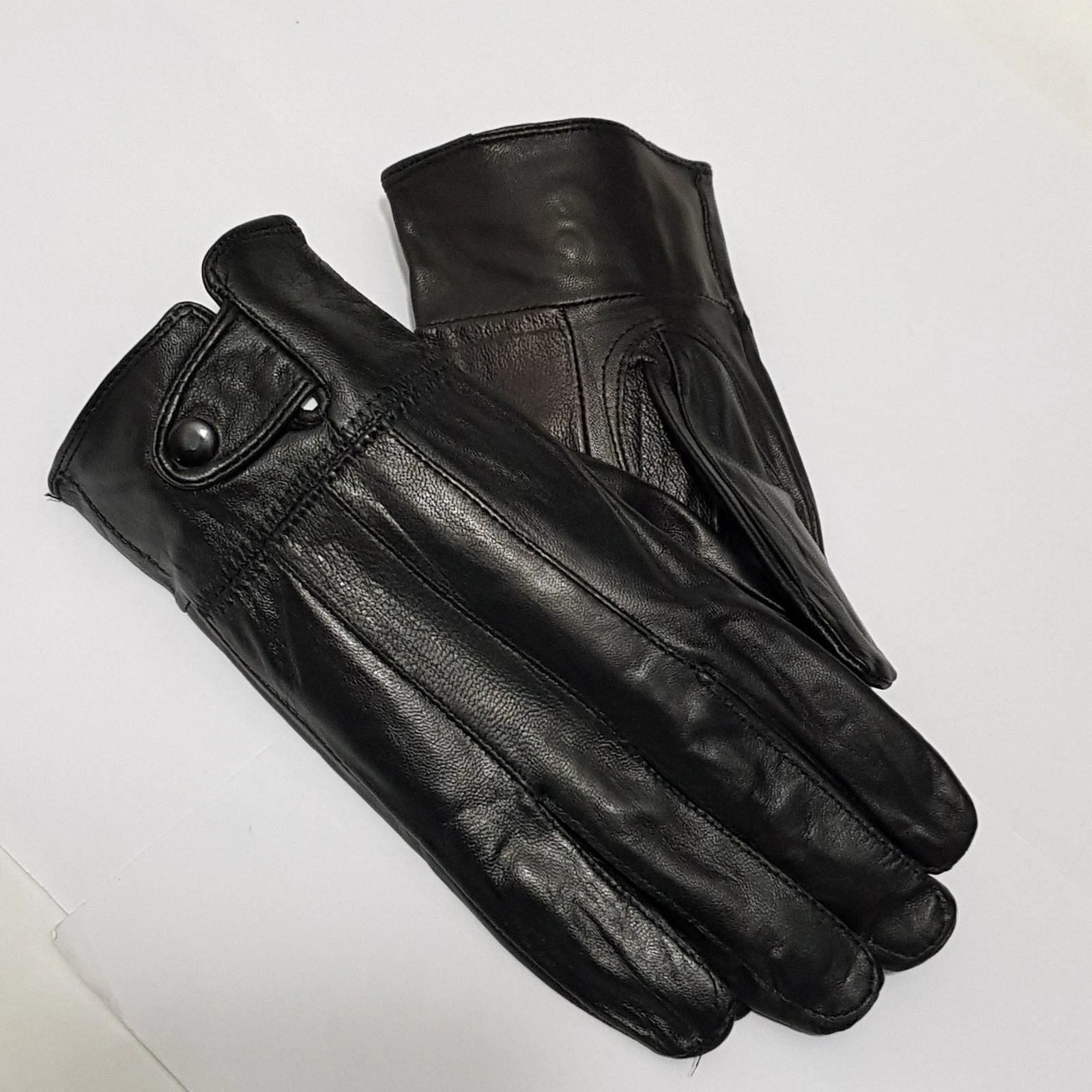 Velvety Soft Leather Men Gloves Winter Men's Gloves Size L