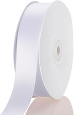 1 Inch White Ribbon, 50 Yards Craft Polyester Satin Ribbon Perfect for Gift Wrap