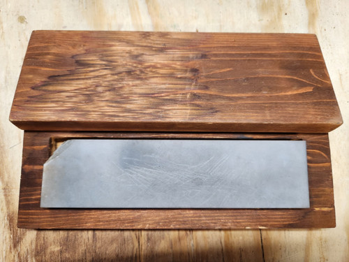 Vintage Norton HB8 Hard Arkansas Sharpening Stone 8x2 Oilstone w/ Wood Box