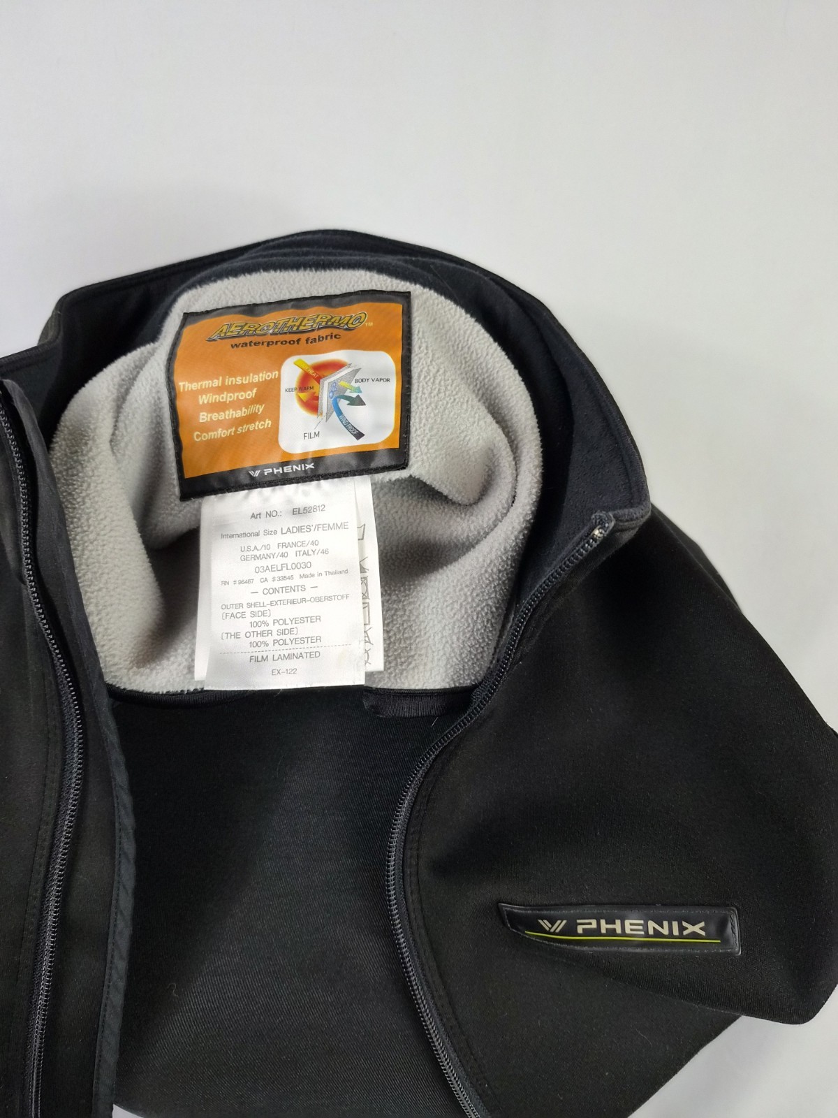 Phenix Aerothermo thermal insulation and waterproof garment. - second product detail image