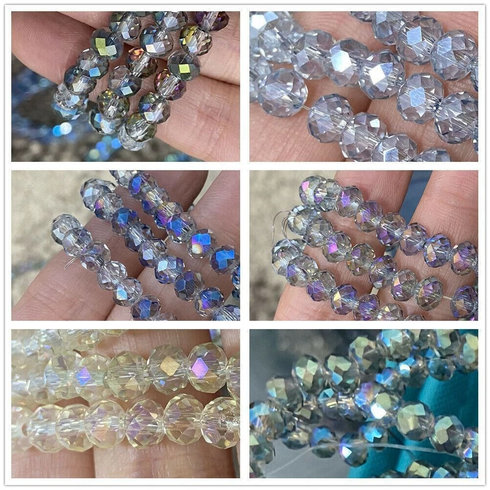 4mm Facettierte Kristall Glasperlen|DIY Schmuck Basteln 400Stk-Set/7,5€;120St/3€ - Bild 3 von 4