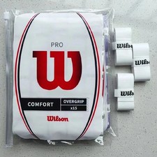 Wilson Pro Comfort Tennis Badminton Overgrip 15 Pack Zipper Bag UK