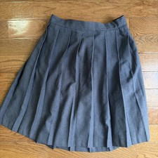 FRENCH TOAST GIRLS GREY UNIFORM SKIRT SIZE 16.5 PLUS LENGTH 22 INCHES LONG