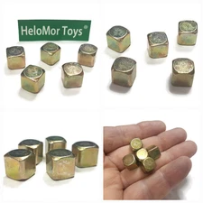 3 SETS Five Stones 5 Jacks Knucklebones Metal Cubes Traditional Game Toy~~