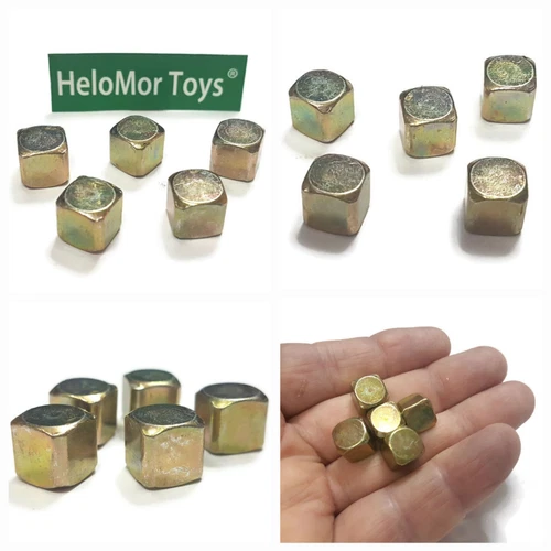 2 SETS Five Stones 5 Jacks Knucklebones Metal Cubes Traditional Game Toy~~