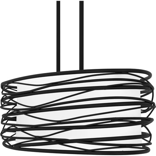 Mystic Black Five Light Linear Chandelier from the Spiral Collection - Picture 5 of 7