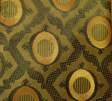 1960s 1970s VINTAGE FUNKY DISCO HIPPIE ~ SEARS MENS TIE ~ GREEN & GOLD ~ 55"