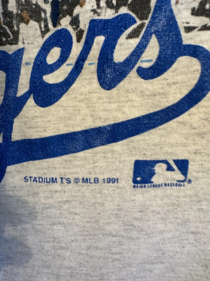 Vintage 1991 Brooklyn Dodgers Ebbets Field T-Shirt XL Made in USA - Image 3 of 4