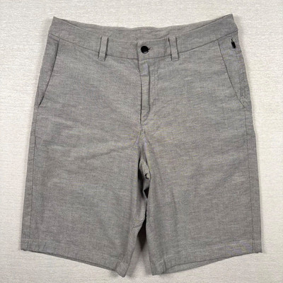 Lululemon Commission Qwick Oxford 11'' Relaxed Fit Shorts Mens Size 32 Gray