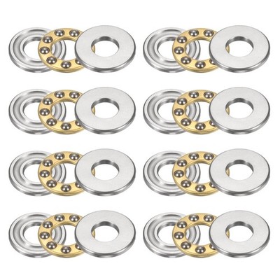 8pcs F7-17M Thrust Ball Bearings 7mmx17mmx6mm Chrome Steel Single Direction