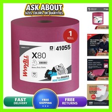 WypAll PowerClean X80 Cloths Heavy Duty Wipes 41055 Jumbo Red 455 Sheets