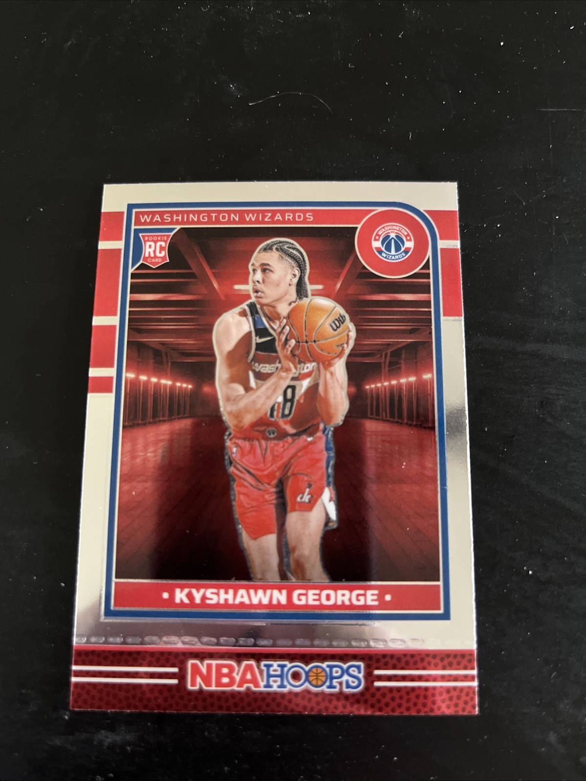 KYSHAWN GEORGE ROOKIE 2024-25 NBA HOOPS PREMIUM SILVER PRIZM HOLO #254