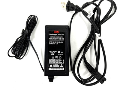 EPS-3 Challenger PS-2.1-12-3-DC-U-S AC Adapter 12V 3.0A + Wall Plug