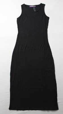 Adore Me Women's Ribbed Knit Jules Midi Tank Dress ZG3 Black Small NWT