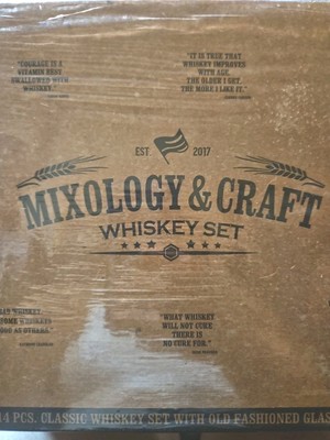 New In Sealed Box Mixology & Craft Whiskey Set