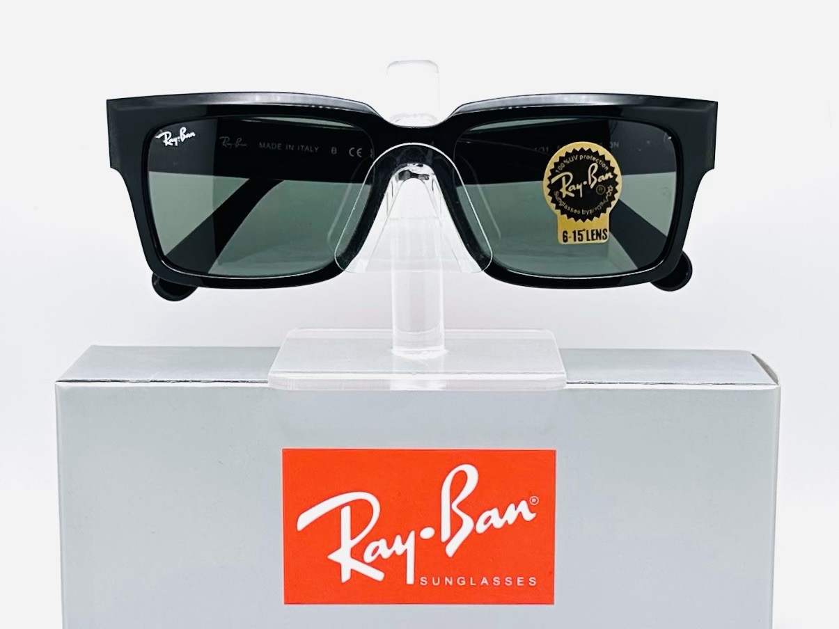 Ray-Ban Inverness 54mm Square Sunglasses - Black Frame / Green G-15 Lens RB2191