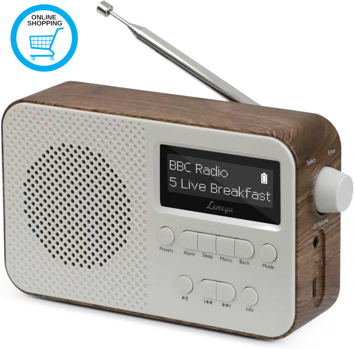 PR2 Max DAB/DAB+ Digital Radio with Bluetooth – Portable FM Radio with 10Hr Batt