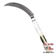 Japanese Serrated Sickle for Gardening - Compact  Lightweight, Wooden Single