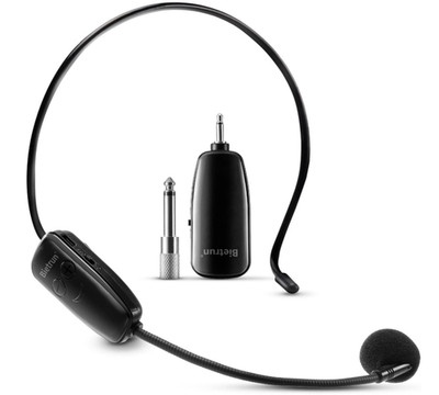 Auriculares con micrófono, sistema de micrófono con auriculares inalámbricos UHF