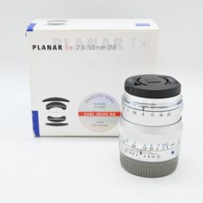 Carl Zeiss Planar T 50mm f2 ZM Silver for Leica M Mount Almost Unused 