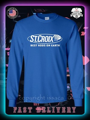 New Hot Tees St Croix Rods fishing rods Men's Long Sleeve T-Shirt American Tees