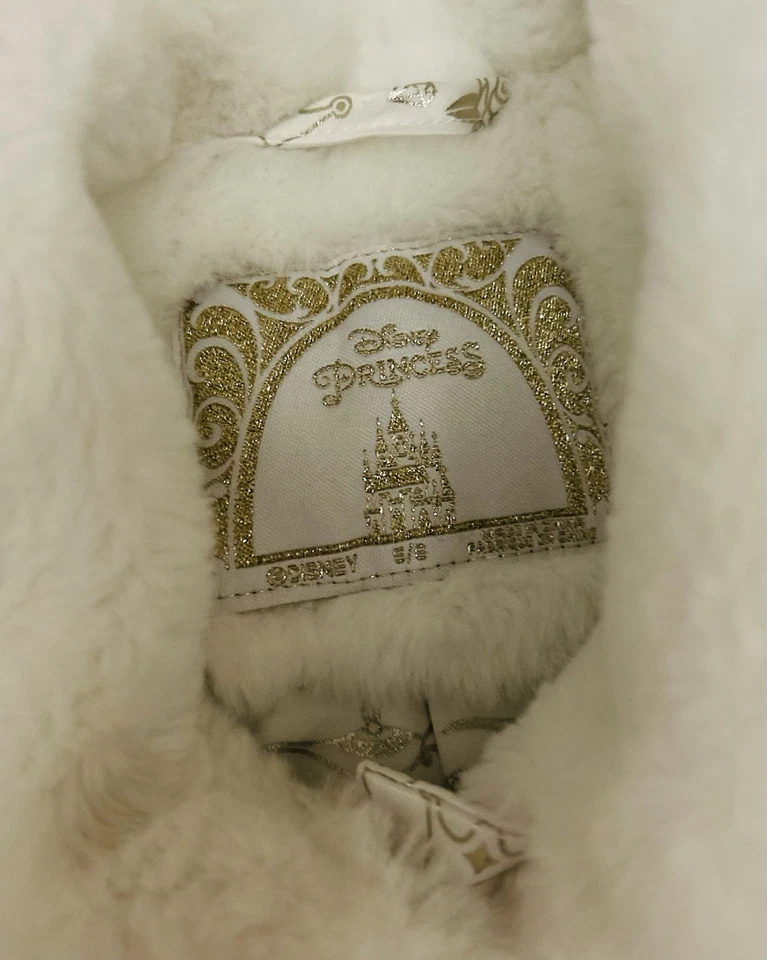 Disney Princesa Niñas Imitación Piel Bolero Chaqueta Encogerse de hombros Perla Acento Fiesta Foto 2 de 3