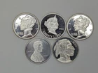 5x Mixed Indian Head Mercury Lincoln Liberty 1 Ounce Fine Silver .999 Rounds