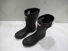 Hunter Women's Original Short Rain Boots Size 7 Matte Black Waterproof Mid Top