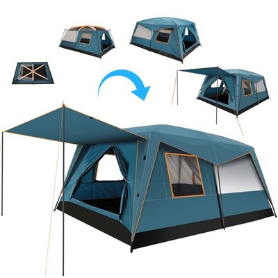 10 Person Camping Tent Waterproof Double-Layer Windproof Family Tent 14ftx10ft