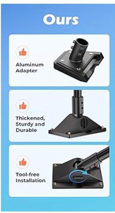 UBeesize Starlink Mount Gen 3, Starlink Pole Mounts for Gen 3 Standard Satellite