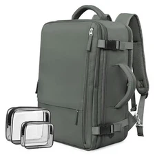 Travel Backpack For Women Men Flight Approved, Carry-on Large Olive-green